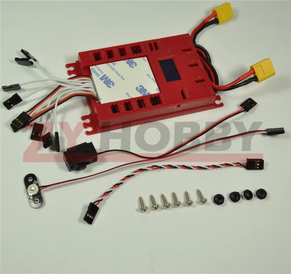 Mini Power DP Pro 4.8-9.7V Servo Section Board with Dual Power Input Wire