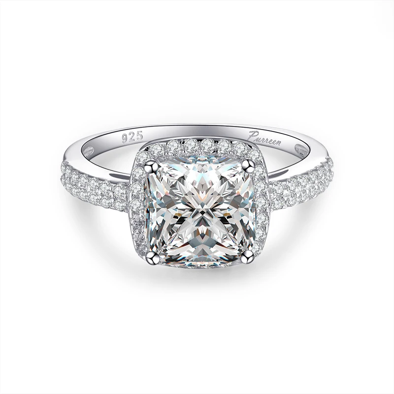 

PURREEN Real 925 Sterling Silver Rings With Shiny Cubic Zirconia For Women Bridal Wedding Engagement NEW IN BOX Size 6 7 8 9 10