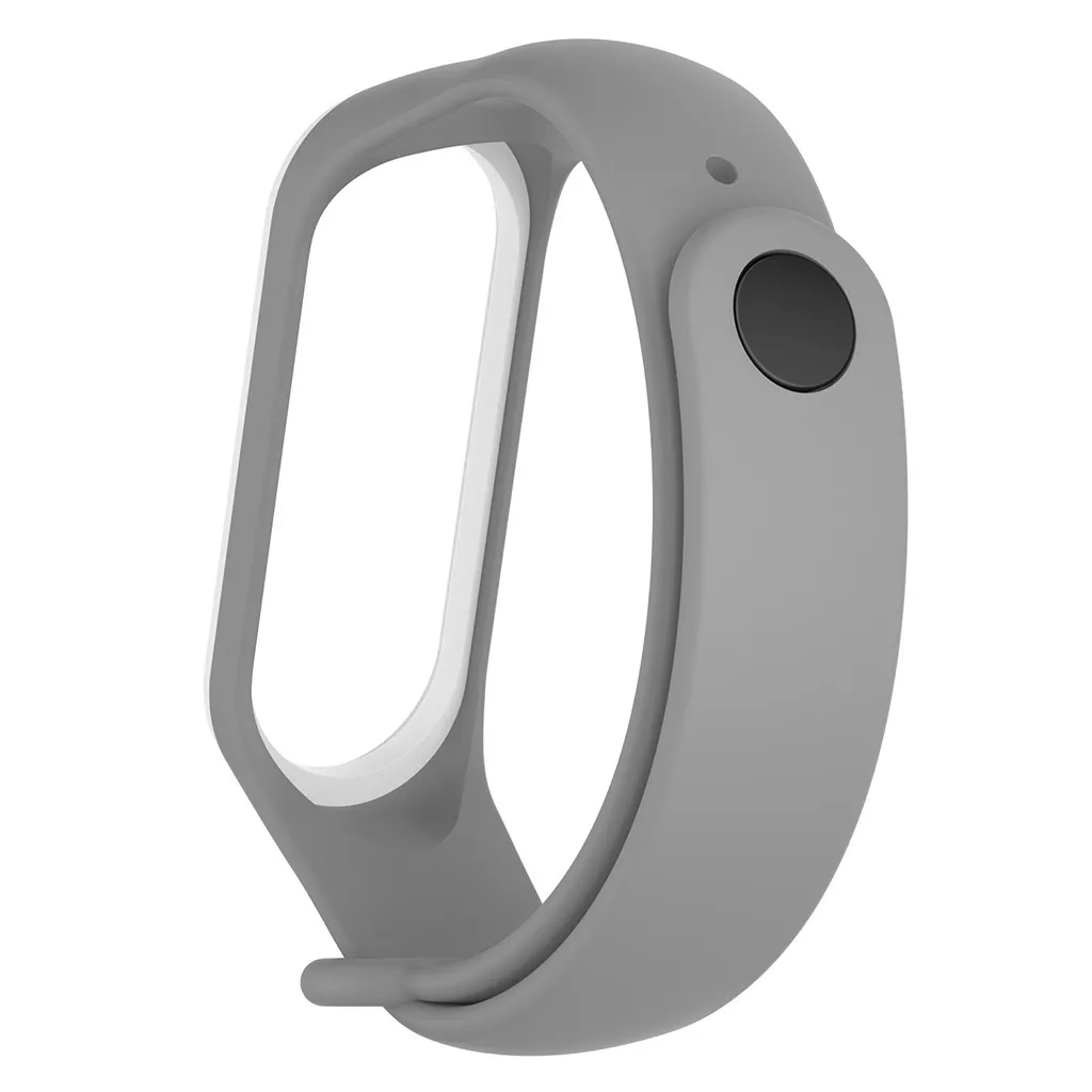 Браслет Correa Mi Band 4 для Xiaomi спортивный мягкий силиконовый двухцветный браслет