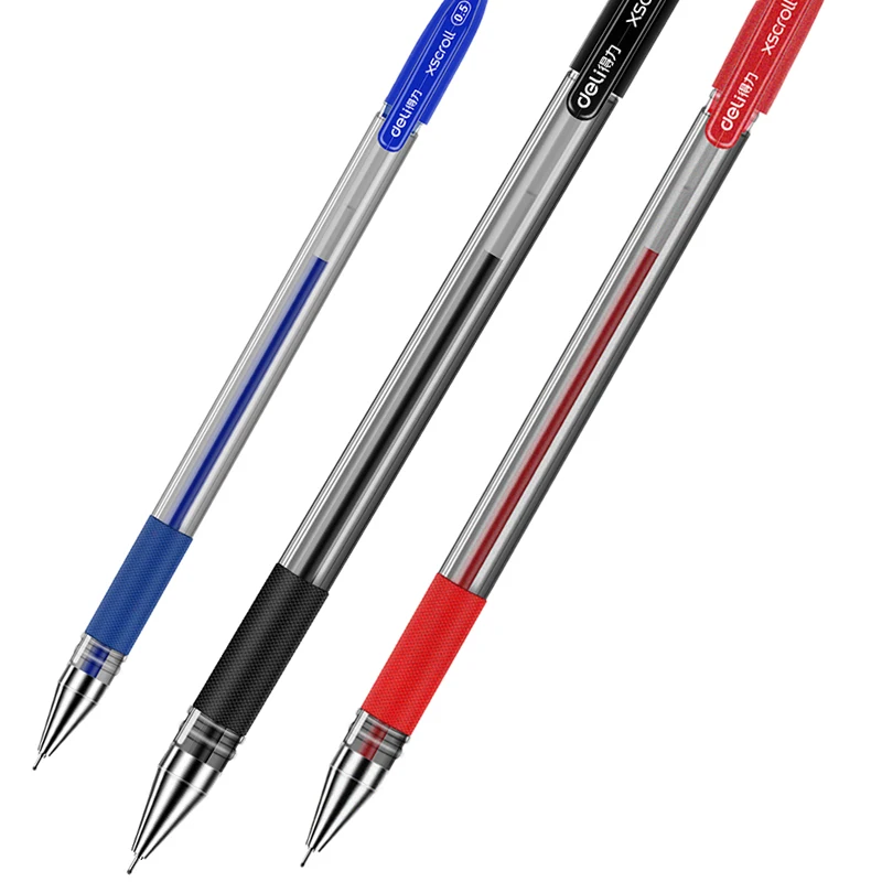 

Deli 1 pc 0.5mm Gel Pen black/red/blue color student use Water pen signing pen Office School Supplies Stationery wholesale S55