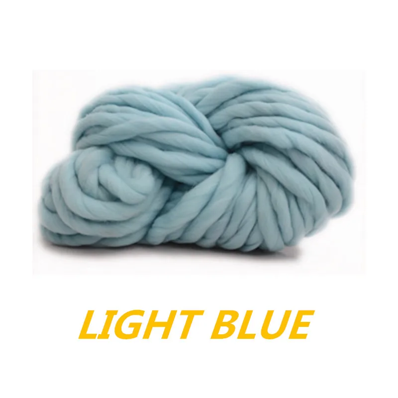 Громоздкие руки Исландская грубая пряжа ровинг вязаное одеяло массивная шерстяная пряжа супер громоздкие Руки Вязание Шерсть-ровинг вязаное одеяло - Цвет: light blue