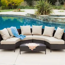 Sigma уличная плетеная мебель из 5-ти предметов плетеный шезлонг набор маленький секционный диван