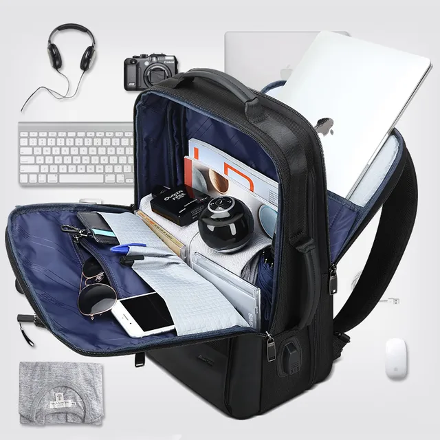 BOPAI 2019 Men Backpack Expandable Weekend Travel Backpack Men Water Repellent Laptop Backpack Computer Back Pack Male Bagpack