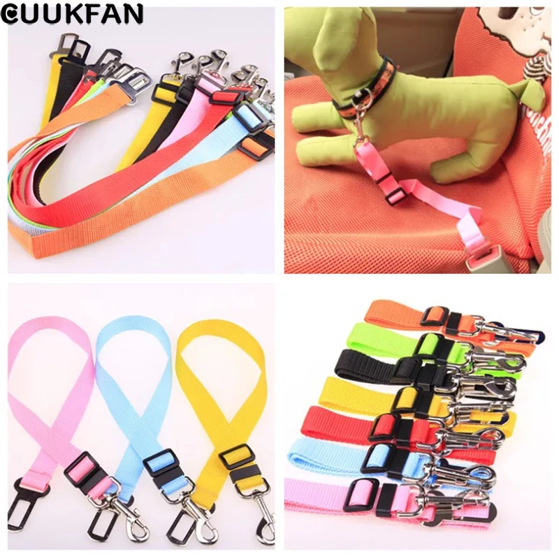 Vehicle Car Pet Dog Seat Belt Puppy Car Seatbelt Harness Lead Clip Pet Dog Supplies Safety Lever Auto Traction Products (17)