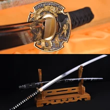 Handmade Authentic Samurai Katana Sword Japanese Functional Dragon Tsuba 1060 High Carbon Steel Blades Sharp Sale