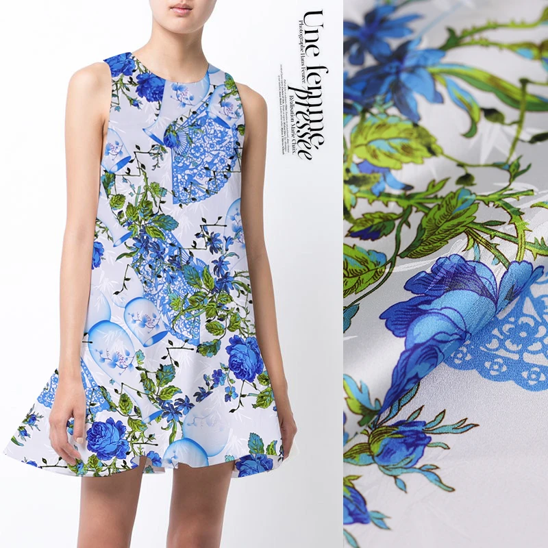 

Digital printing silk stretch satin fabric silk fabric for dress soft cheongsam bedding natural silk fabric wholesale silk cloth