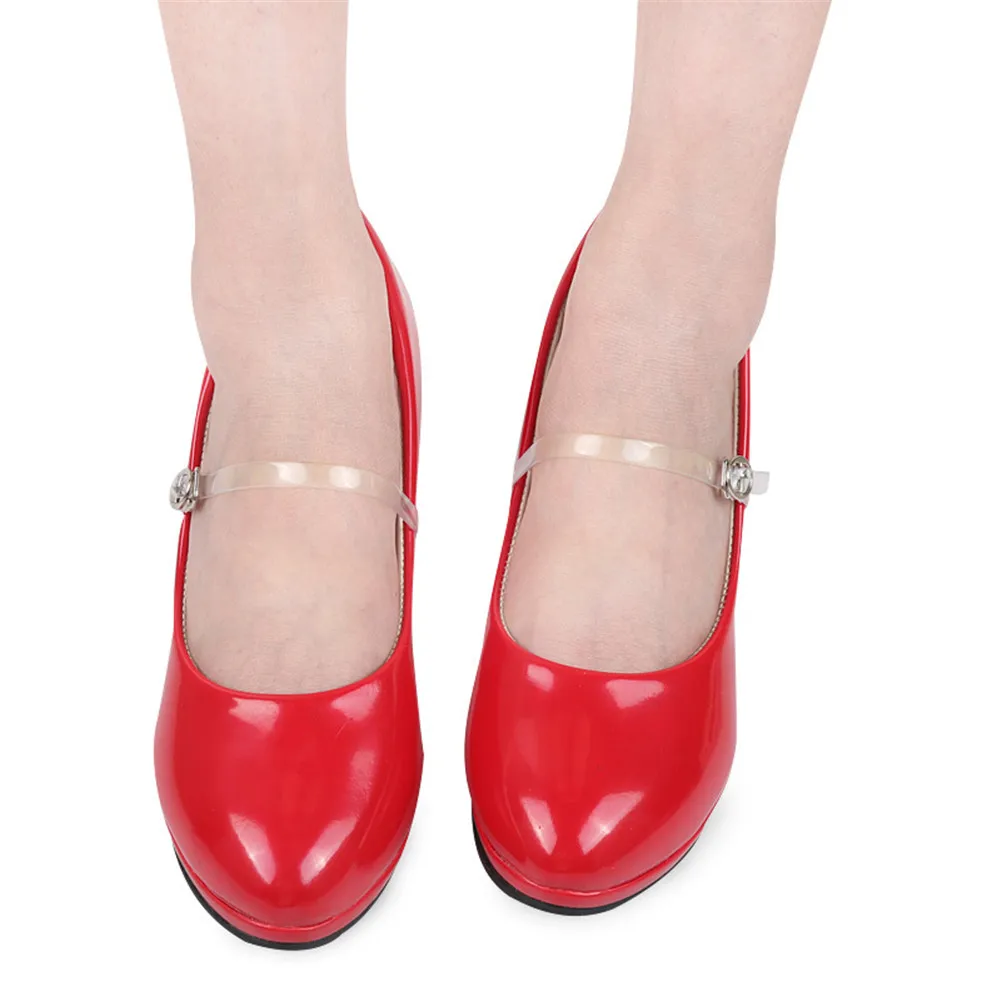1Pair Invisible Elastic Silicone Transparent Shoelaces For High Heel Shoes Clear Shoe Laces 