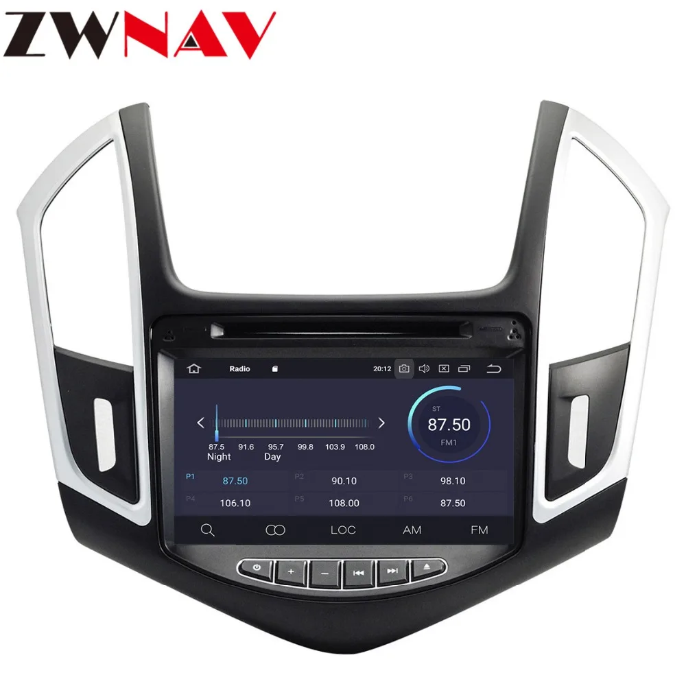 Best ZWNAV Android 9.0 Car DVD Player For Chevrolet CRUZE 2012+ Radio Ibiza GPS with Mirroring link RDS Free 8G Map Card PX5 IPS 3