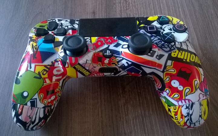 

Custom stickerbomb shell for PS3 Controller Hydro Dipped StickerBomb Shell full Mod Kit + Matching Buttons