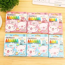 Creative Cartoon 8/12/24 Colors Non-Toxic Crayon Oil Painting Stick Kids Student Pastel Pencils for Drawing