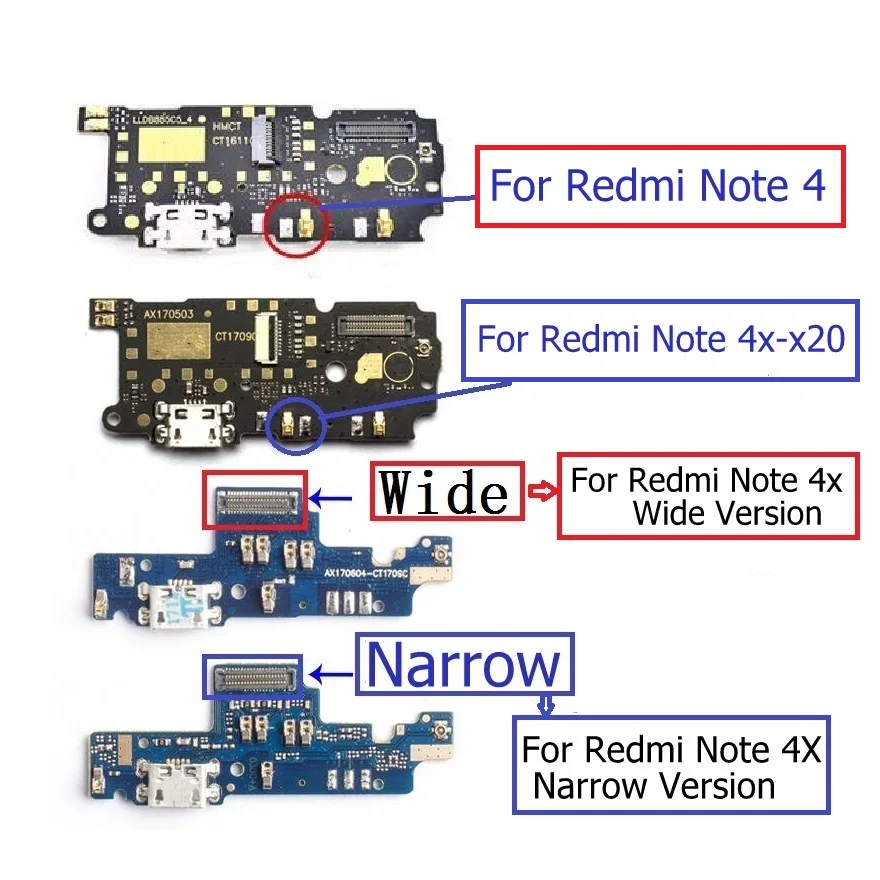 USB зарядное устройство Jack Плата для Xiaomi Redmi Note 4x x20 зарядный разъем для Xiaomi Note 4 USB зарядное устройство Порт+ микрофон запчасти