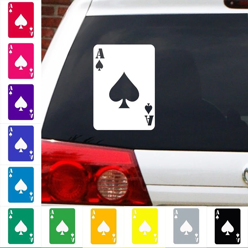 

Ace Of Spades Decal Card Poker Sticker Car Truck Art Painting Car Stickers Vinyl Decor Decals