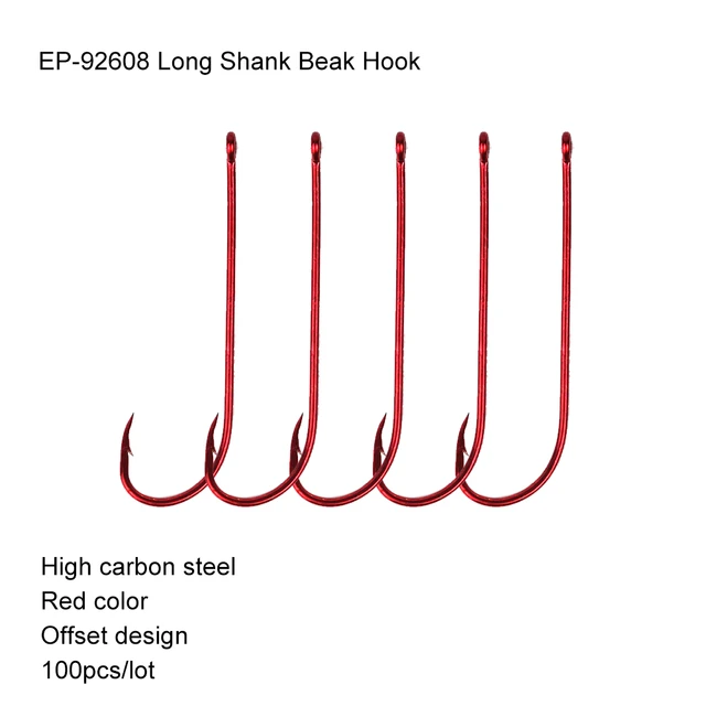 100pcs Eupheng Quality EP-92608 Classic Long Shank Beak Red