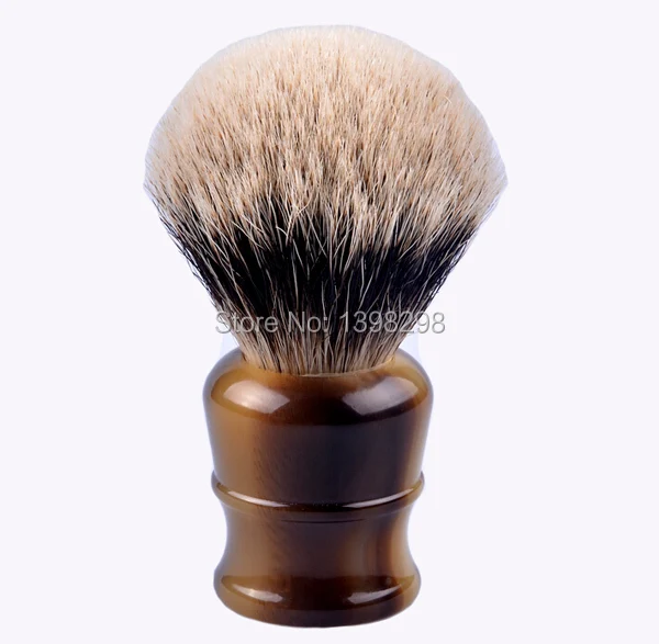 CSB искусственная Роговая ручка высокая гора белый барсук волос щетка для бритья 24 мм