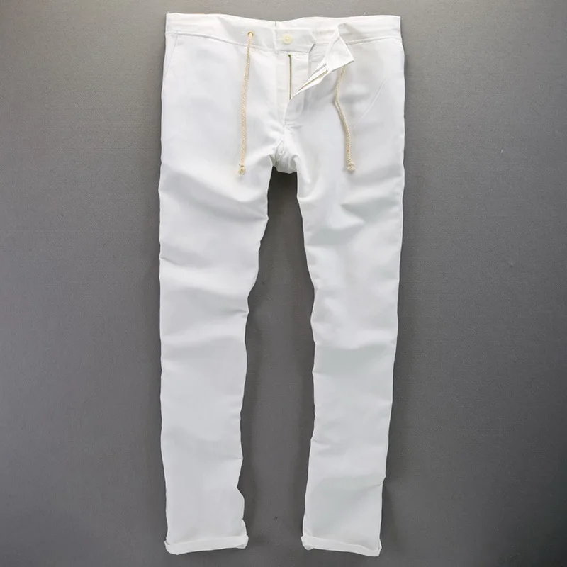 Suhaiwe- ի ապրանքանիշը Տղամարդկանց նորաձևության երկար տաբատ սպիտակեղեն Գարնանային ամառային շալվար Տղամարդկանց բամբակյա հարմարավետ և շնչառական շալվար Տղամարդիկ անփույթ