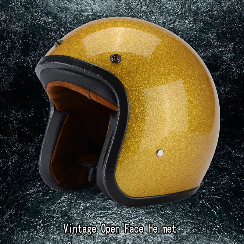 Aliexpress.com : Buy 2018 Fashion Gold Motorcycle 3/4 Vintage Helmet
