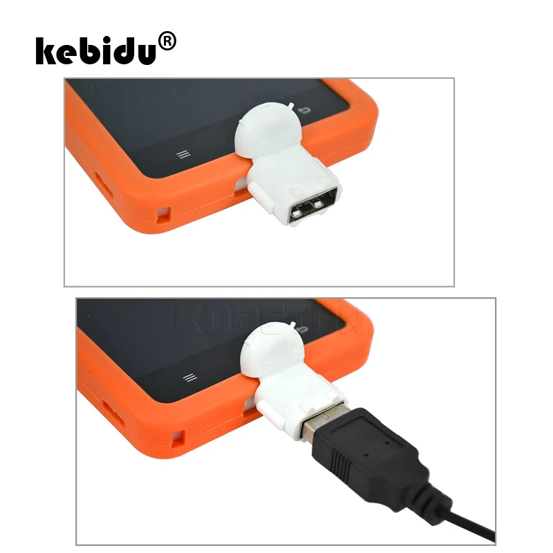 

kebidu Multi color Option Robot Shape for Android Micro USB To USB 2.0 Converter OTG Adapter For Android Tablet PC Phone