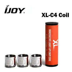 3 шт. Оригинал IJOY XL-C4 Головка Катушки 0.15ohm 215 Вт Light-up кольцо с зазубринами для безграничного XL RTA Sub Ом танк распылителя XL C4 катушка 50-215 Вт