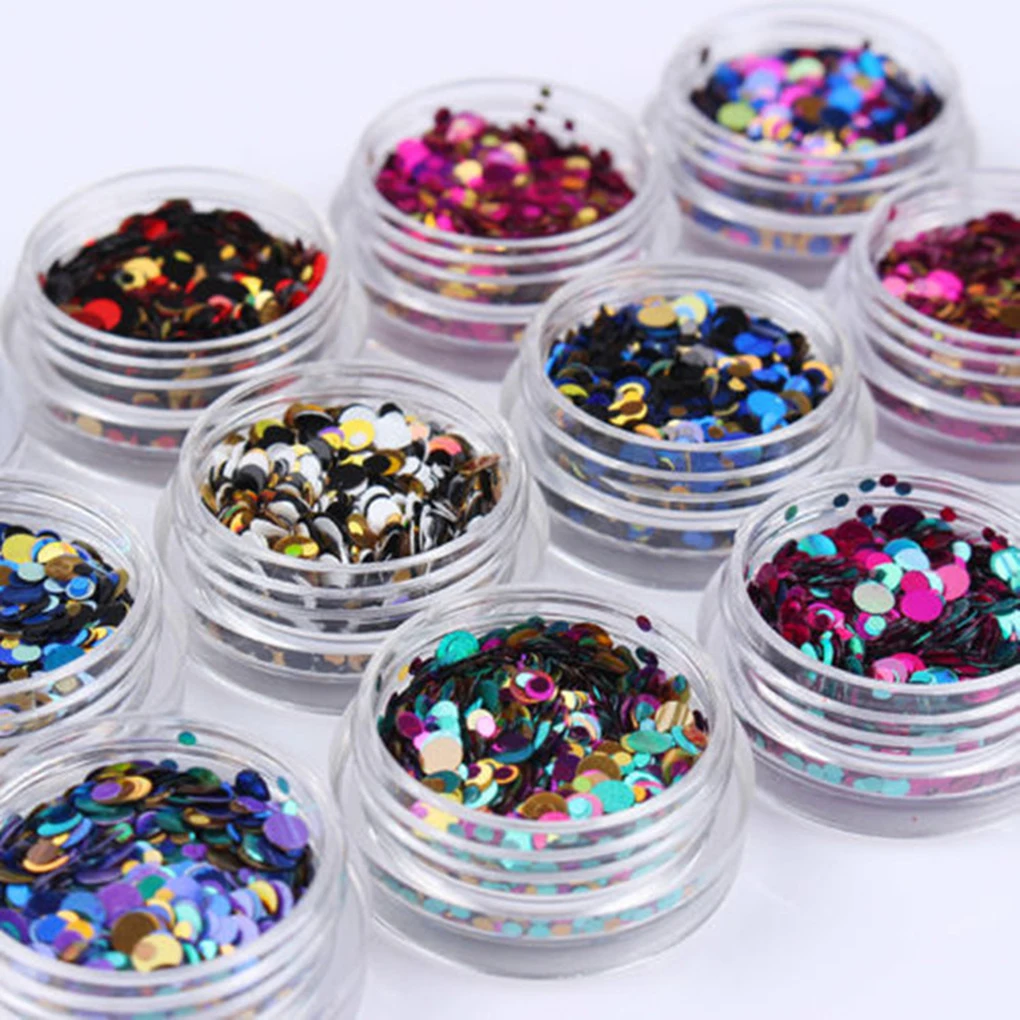 

Brand New 2g Shiny Round Sequins Fish Scale Sequins Nail Art Decor Manicure DIY Decoration