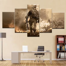 

5 Panel/piece HD Print call of duty game modern wall posters Canvas Art Painting For home living room decoration