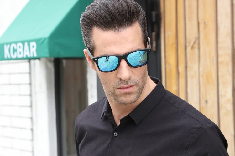 Ralferty Vintage Women Sunglasses Men Polarized Sun Glasses UV400 Driving Fishing Sunglass Black Rivet Eyewear Accessories K7030 05