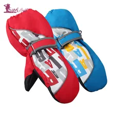 Lurehooker детские лыжные перчатки для девочек, спортивные ветрозащитные перчатки для сноуборда, водонепроницаемые зимние теплые лыжные перчатки с буквами