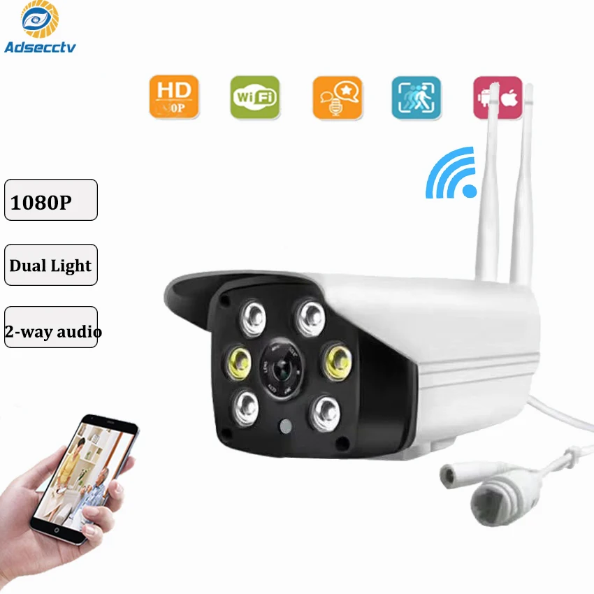 

IP wireless wi-fi P2P camera 1080P Dual Light Source motion detect enable Colorful night vision 2 way audio AR-IP8415WHD