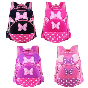 

Coofit Lovely Bowknot Design School Bag For Girls Kids Backpack Arrival Children men women waterfroof Backpacks Children Bookbag