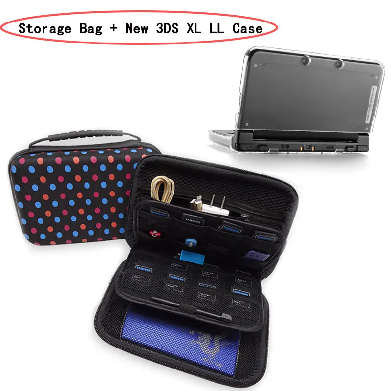 

Travel Protective 3DS XL LL Bag EVA Carrying Storage Case Bag For Nintend 3DS LL/XL 3DS New 3DS New 2DS XL Data Cable
