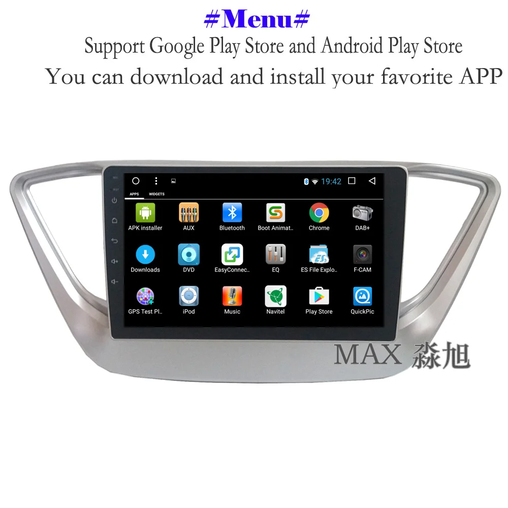 Cheap MAX GPS Navigation System Android 8.1.0 Car DVD For Hyundai Verna Solaris 2017 2018 Car Radio RDS Map SWC 4G WiFi Bluetooth Call 2