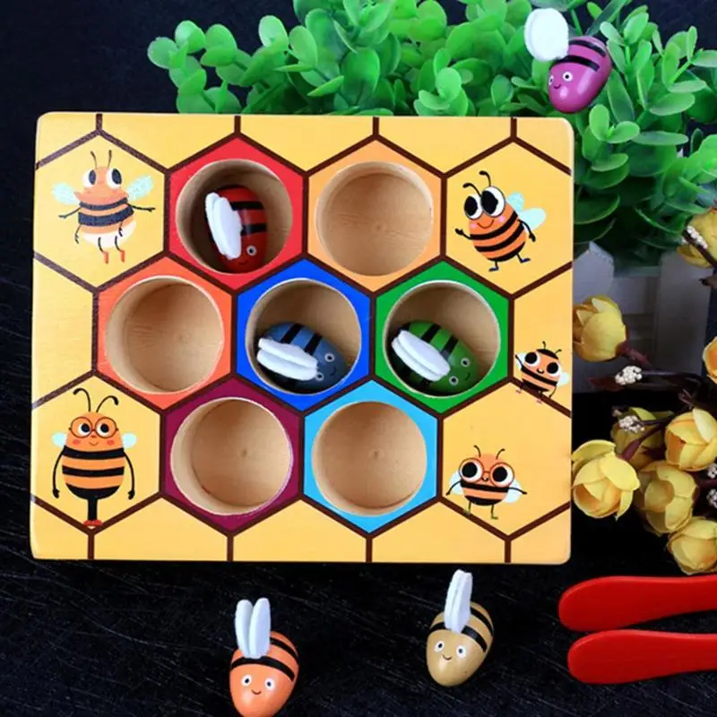 خلية النحل Board Games Entertainment التعليم في مرحلة الطفولة المبكرة اللبنات النحل لعب الطفولة المبكرة ألعاب خشبية تعليمية