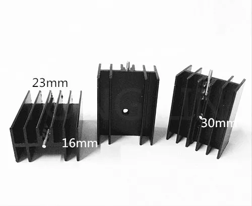 100 шт to-220 heatsink23* 16-30 мм/радиатор транзистора/алюминиевый радиатор