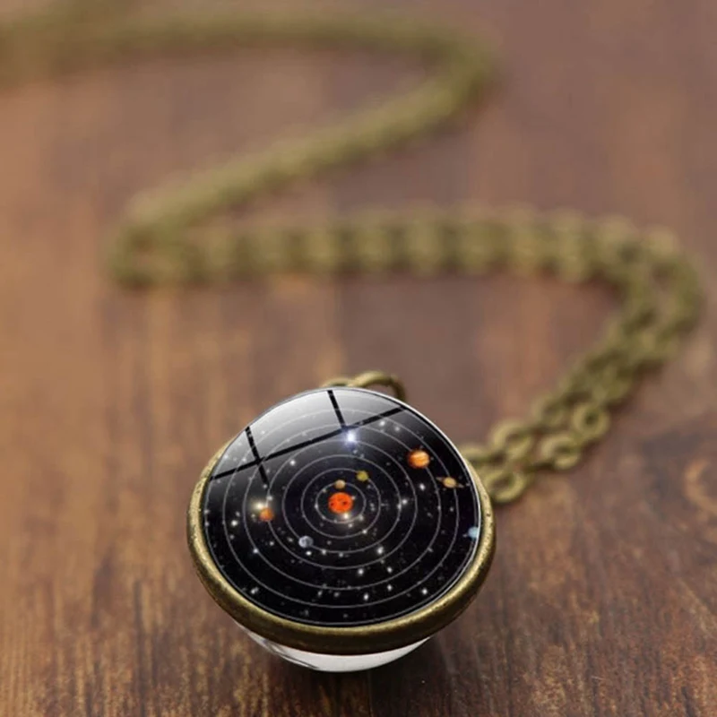 

Galaxy Astronomy Pendant Solar System Jewelry Space Universe Necklace Jewellery(diamater 16mm)
