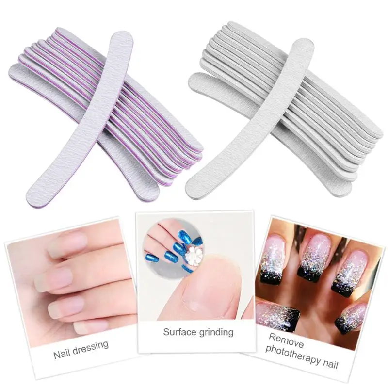 

12/10pcs Nail Files Buffer Sanding Cuticle Remover DIY Design Nail Art Equipment Set Manicure Nail Grinding Tool Sandpaper