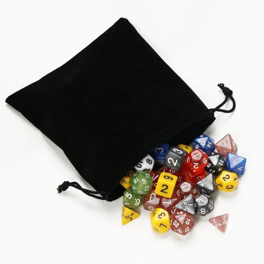 7 шт многогранные D4-D20 многосторонний акриловые кости для DND RPG Настольная игра