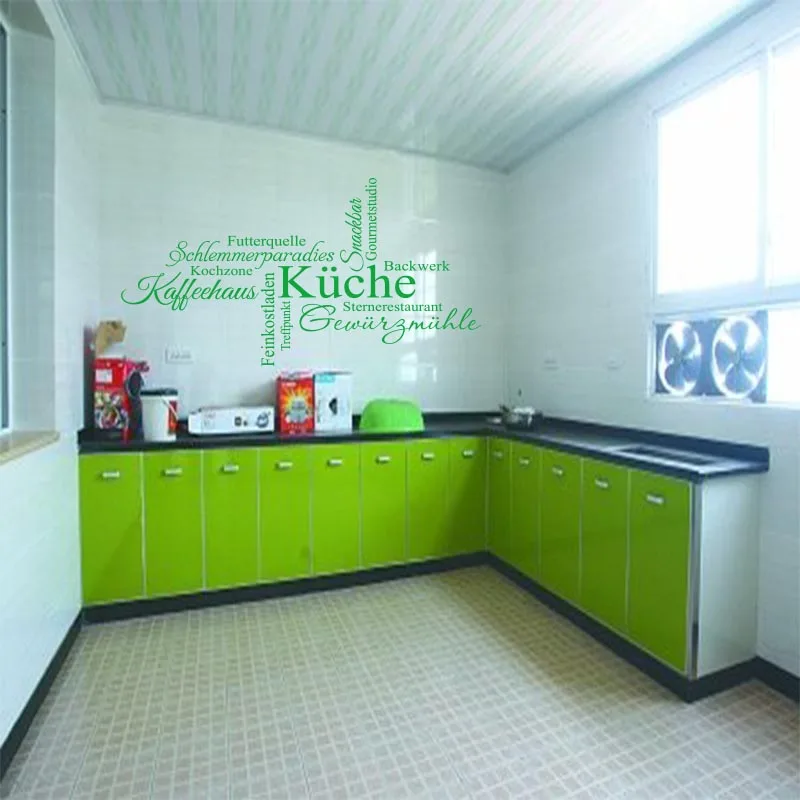 German kitchen wall stickers vinyl wall stickers kitchen tile wall decals home decoration house decorative art murals DW1047