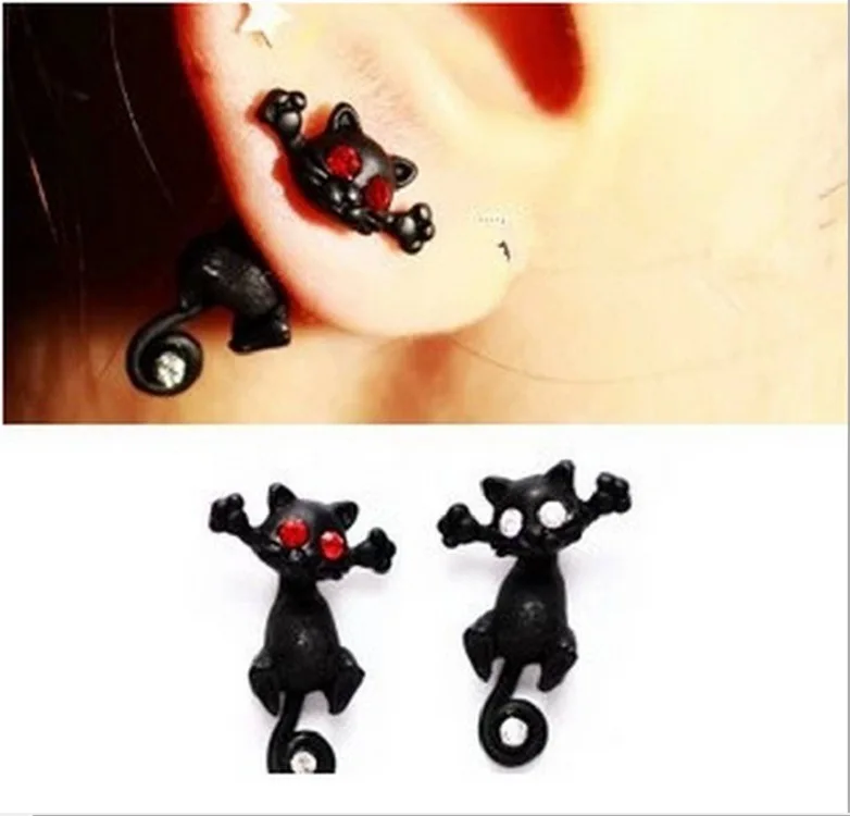 Серьги пусеты с котом 1 шт.|cat earrings|fashion stud earringsstud earrings |