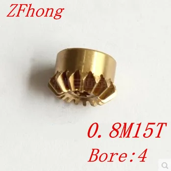 

2pcs 0.8M15T brass Bevel Gears Module=0.8 Teeth=15 bore=4mm