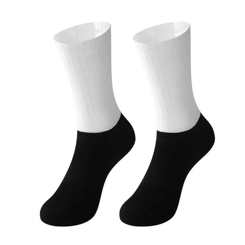 Спортивные носки мужские Coolmax Велосипедные носки для езды на велосипеде дышащие баскетбольные Носки для велосипедистов - Цвет: white