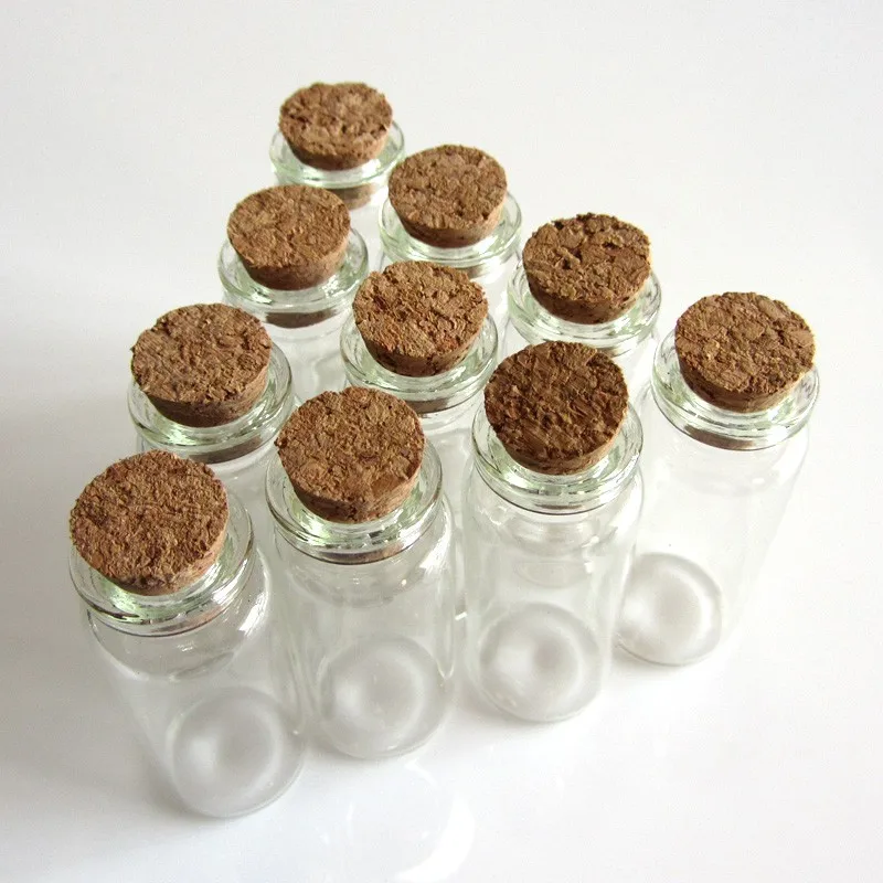 

10 Pcs 22x55mm 12ml Wish Bottles Tiny Small Empty Clear Cork Glass Bottles Vials For Wedding Holiday Decoration Christmas Gifts
