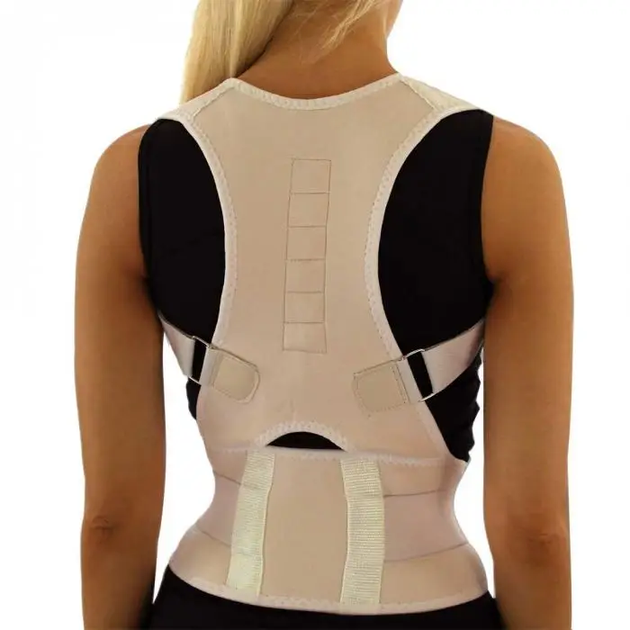 Для мужчин и женщин Регулируемый сидящий Корректор осанки Магнитная форма тела плечо Brace пояс назад позвонка правильная терапия безопасность одежда