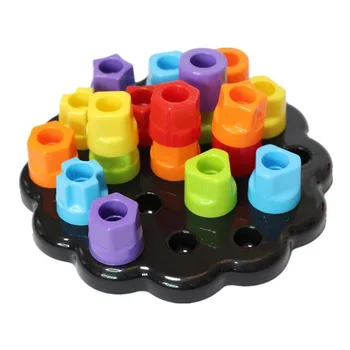 

Children's educational toys tube shape nail plate DIY development brain children's toys stacks hand balance game