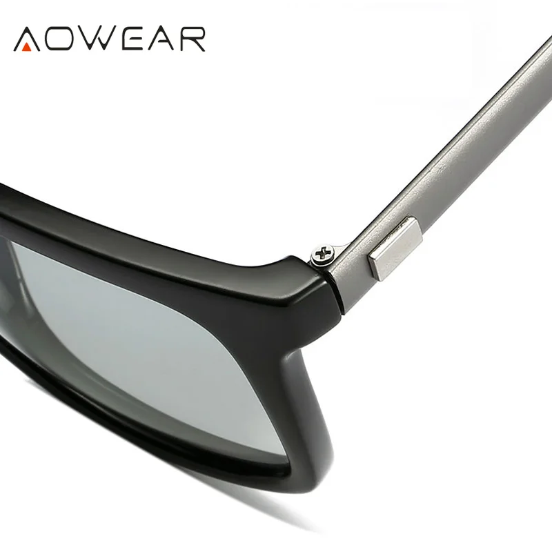 AOWEAR квадратные очки Хамелеона женские поляризационные фотохромные