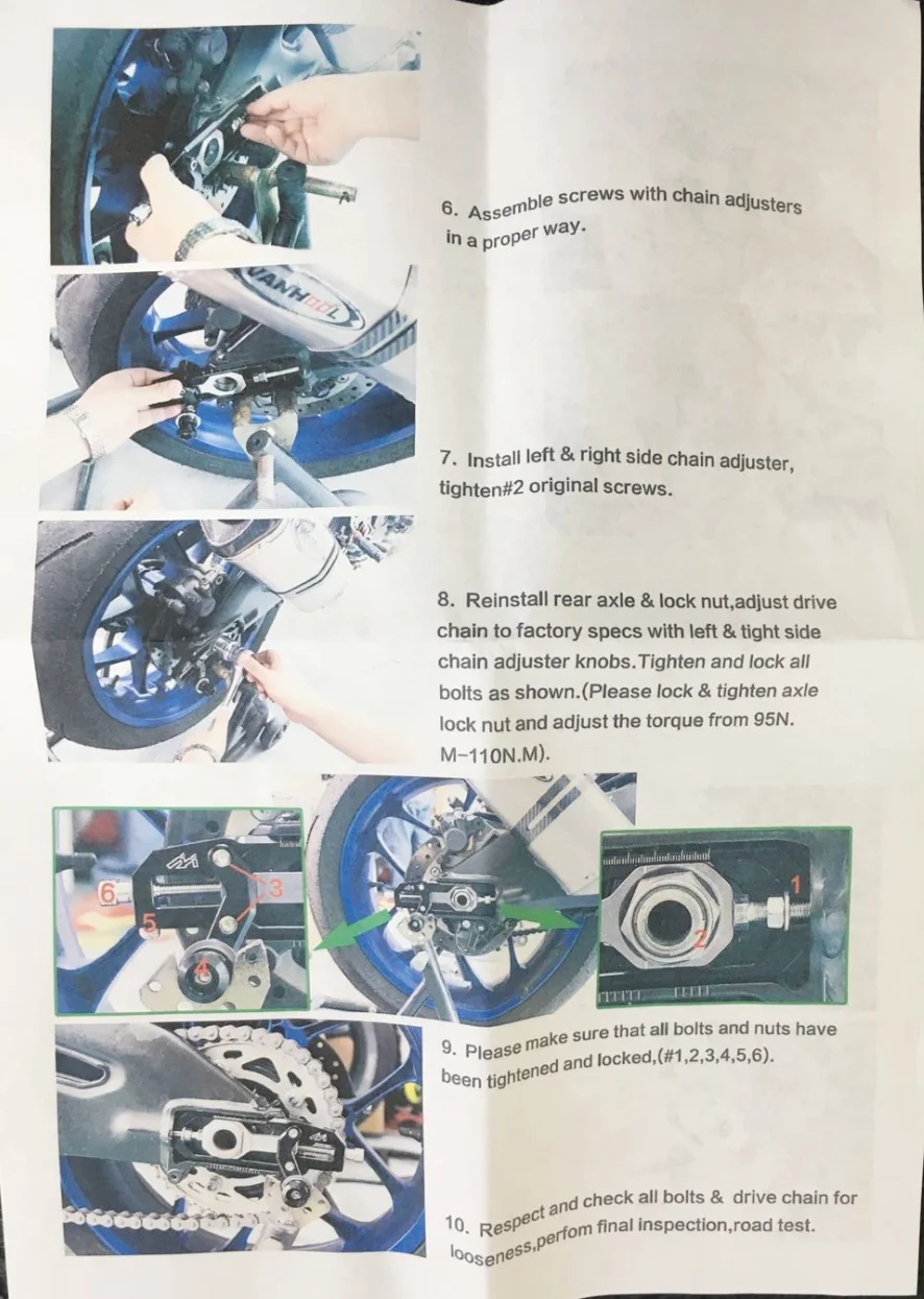 YZF R6 CNC Chain Tensioner Catena Adjuster Spool Aluminium Alloy For Yamaha YZF R6 2006-motorcycle chain alignment tool