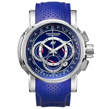 Reef Tiger/RT Mens Sport Watch with Chronograph Date 316L Steel Big Blue Dial Rubber Strap Quartz Watches RGA3063 Reef Tiger/RT Mens Sport Watch with Chronograph Date 316L Steel Big Blue Dial Rubber Strap Quartz Watches RGA3063