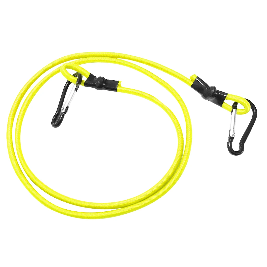 0.16 inch Elastic Kayak Canoe Tow Leash Tow Line Securing Lanyard with 2 Aluminum Carabiner Snap Hooks Kayak Tow Line