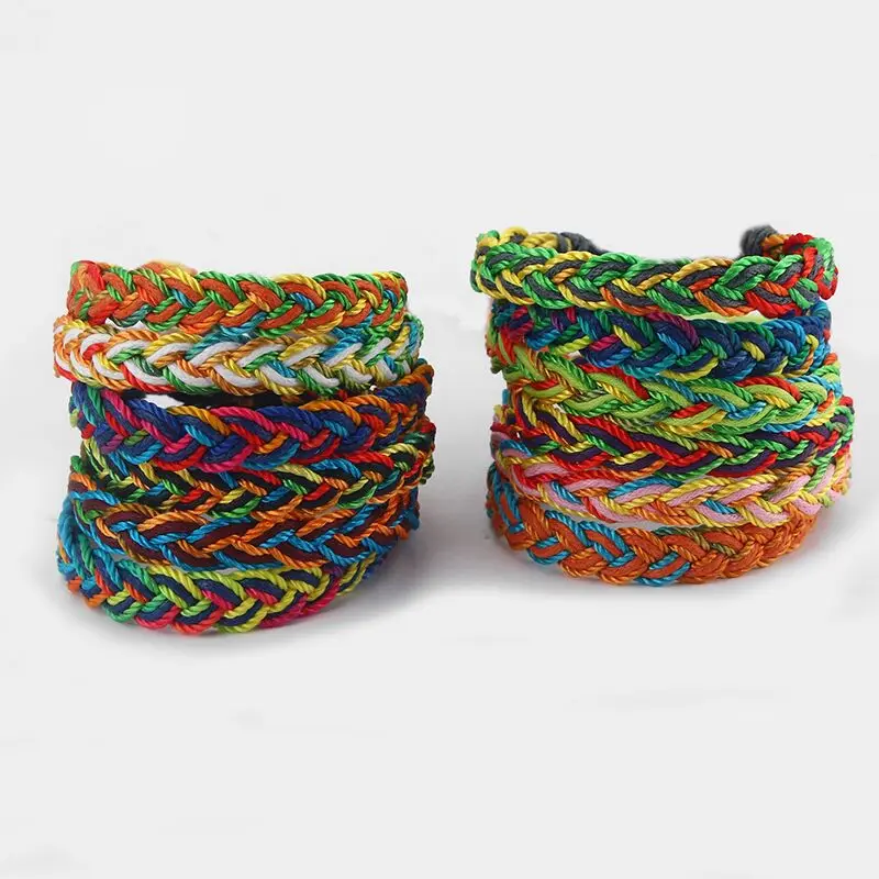 20 штук Мода ручной работы смешанные цвета нитки Плетеный Серфер плетеные браслеты дружбы пара ювелирных изделий