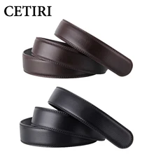 No Buckle 3.5cm Wide Real Genuine Leather Belt Without Automatic Buckle Strap Designer Belts Men High Quality cinturon hombre