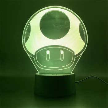 

Super Mario Toad Lampara 3D LED Color Changing Table Lamp Children Bedside Lamp Night Light Action Gift Toys For Children Light