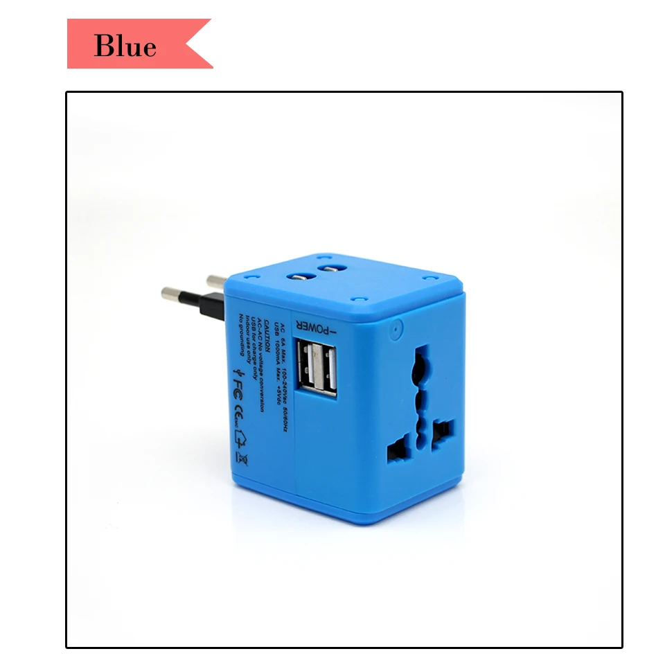 Pretty Electronic Universal Travel Adapter  Electric Plugs Sockets Converter USAUUKEUCN Dual USB Charging Electrical Power  (18)